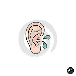 Ear with Drainage Icon