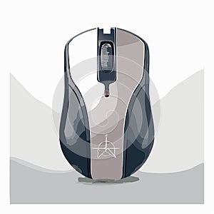 Stylized Illustration of a Modern Computer Mouse
