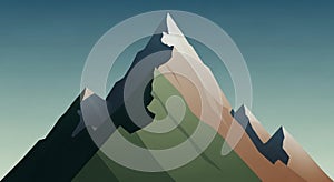 Stylized illustration of a mountain range