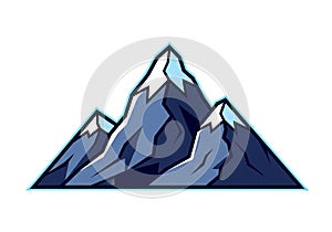 Peak, depicted in light blue and white, contrasting with the dark