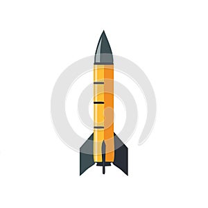 Stylized Illustration of a Rocket Ship Ready for Launch