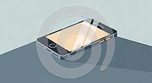 A stylized illustration of a smartphone