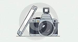 Stylized illustration of a smartphone and