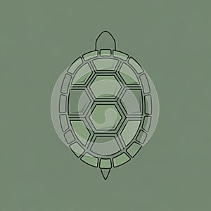 Stylized illustration of a turtle shell
