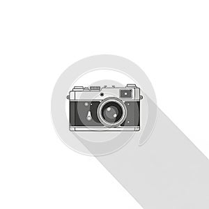 Stylized illustration of a vintage camera