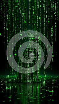 Digital Cat in Matrix Code