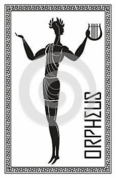 Stylized image of Orpheus. Greek mythology