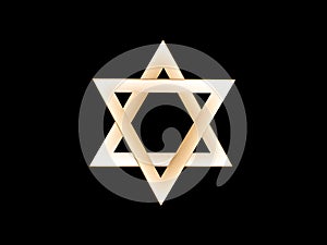 stylized image Star of David made of two triangle