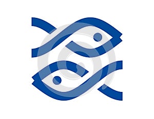 Stylized image of a two fishes