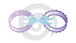 Stylized Infinity Symbol: Abstract Purple Loop Design, vector design Generative AI
