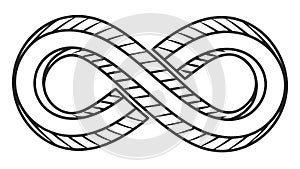 Stylized Infinity Symbol with Dynamic Flow, Continuous Loop, vector design Generative AI