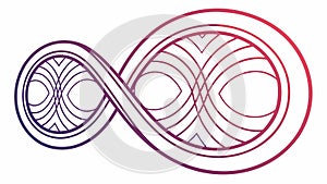 Stylized Infinity Symbol, Eternal Connection Design, vector design Generative AI