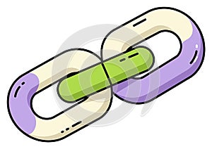 Stylized Interlocking Chain Link Icon