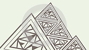 Stylized Layered Triangle Mountain Range Vector, vector design Generative AI