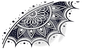 Stylized Leaf with Intricate Patterns Vector Art, vector design Generative AI