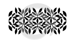 Stylized Leaf Pattern Decorative Foliage Vector, vector design Generative AI