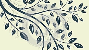 Stylized Leafy Branches Seamless Pattern Vector, vector design Generative AI