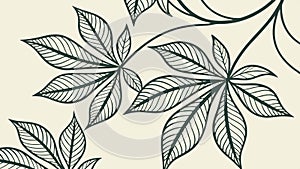 Stylized Leaves Foliage Pattern Vector Illustration, vector design Generative AI