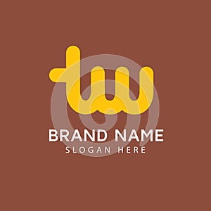 Stylized letter W logo design