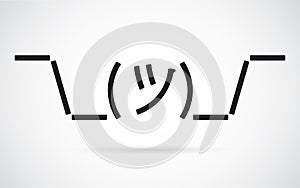 Vector Shrug-Mug Emoji photo
