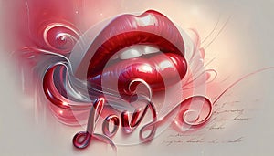 A stylized lip messages, Ai generated image