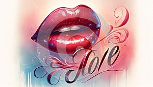 A stylized lip messages, Ai generated image