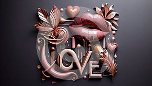 A stylized lip messages, Ai generated image