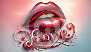 A stylized lip messages, Ai generated image