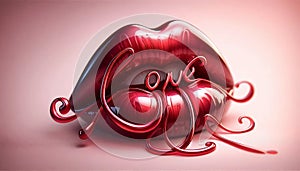 A stylized lip messages, Ai generated image