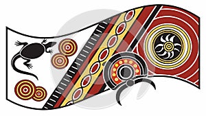 Stylized Lizard Abstract Tribal Pattern Vector, vector design Generative AI