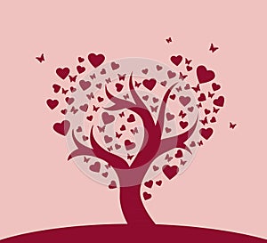Stylized love tree