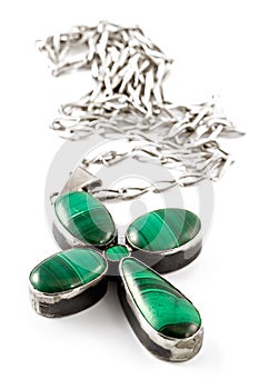 Stylized malachite fourleafed clover