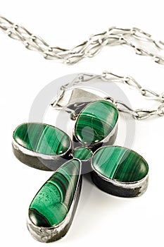Stylized malachite fourleafed clover