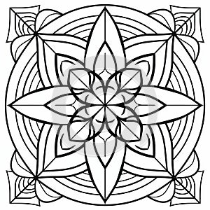Stylized Mandala Coloring Page With Timeless Artistry