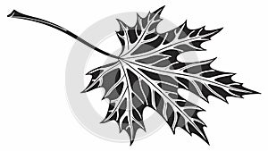 Stylized maple leaf illustration, decorative nature art, vector design Generative AI
