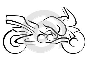 Stylized Motorcycle Vector Illustration
