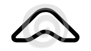 Stylized Mountain Peak Outline, Abstract Nature Symbol, vector design Generative AI