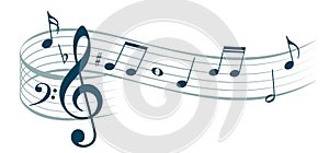 Stylized music notes.