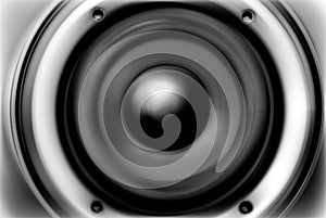 The stylized (musical speaker) image