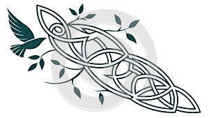 Stylized Nautilus Shell with Abstract Swirl Patterns, vector design Generative AI