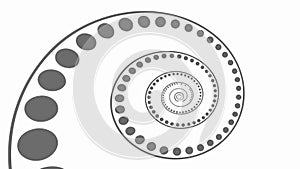 Stylized Nautilus Shell Spiral Pattern, vector design Generative AI