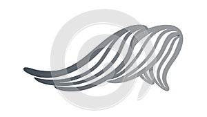 Stylized Ocean Wave Dynamic Design Element, vector design Generative AI