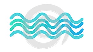 Stylized Ocean Waves Abstract Water Vector Pattern, vector design Generative AI