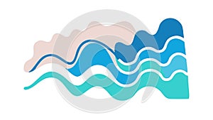 Stylized Ocean Waves Ripple Pattern Vector Design, vector design Generative AI