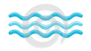 Stylized Ocean Waves Water Pattern, vector design Generative AI