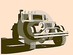 Stylized off-road vehicle illustration