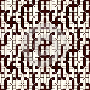 Stylized overlapping pipelines background. Seamless pattern with maze, labyrinth motif. Contemporary linear ornament