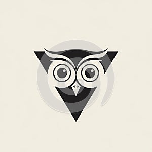 Stylized owl logo set against a
