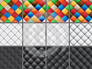 Patchwork set seamless patterns