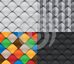 Patchwork set seamless patterns